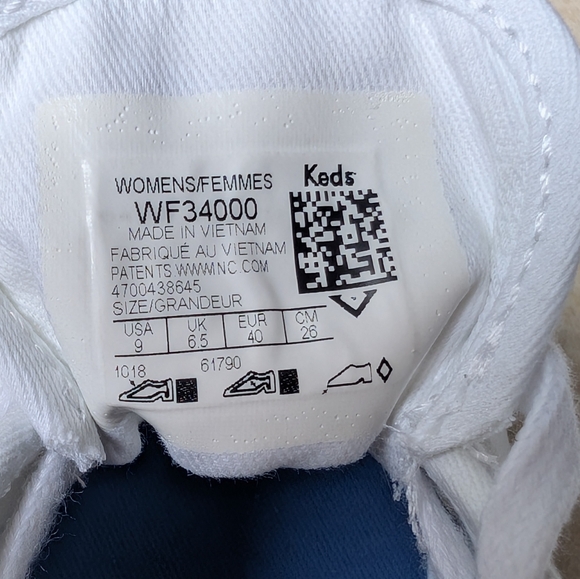 NWOT Keds Champion Classic White Canvas Sneakers Women's Size 9 - Picture 7 of 8